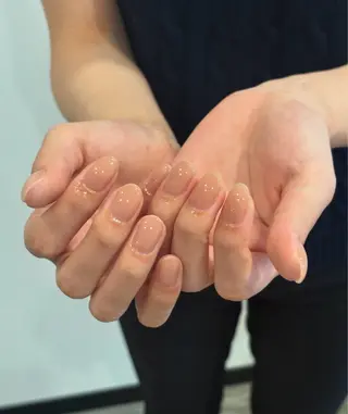 ネイル 本町🤍ちゅるん 自爪育成✨🤍のネイルデザイン