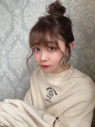 ミディアム ヘアアレンジ m i k u n aのヘアスタイル