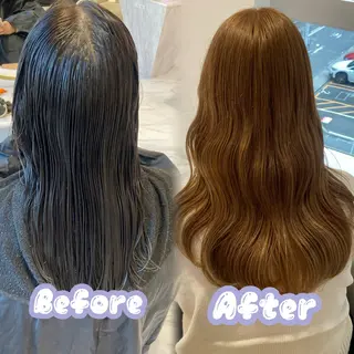 セミロング カラー 名駅/ハイトーン /Y2k/YUNAのヘアスタイル