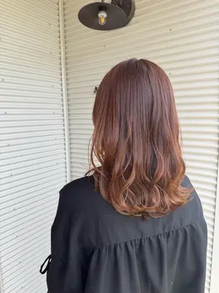 ミディアム カラー マンツーサロン アパートメント山本のヘアスタイル