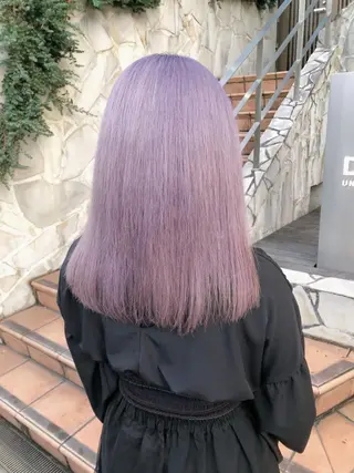 セミロング カラー ヘアアレンジ メンズ キッズ 💟Chloe原宿店 🩶ハイトーンのヘアスタイル