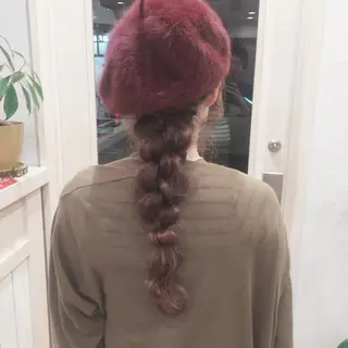 ミディアム セミロング ロング カラー ヘアアレンジ ASAMI アサミのヘアスタイル