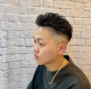 ショート パーマ 無料メンズカット❗️ 岡本晟我のヘアスタイル