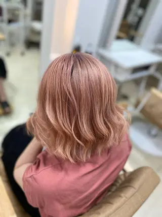 ミディアム カラー パーマ ヘアアレンジ メンズ キッズ マツエク・マツパ アイブロウ 🧡可愛い色落ち🧡 ハイトーン特化🧡のヘアスタイル