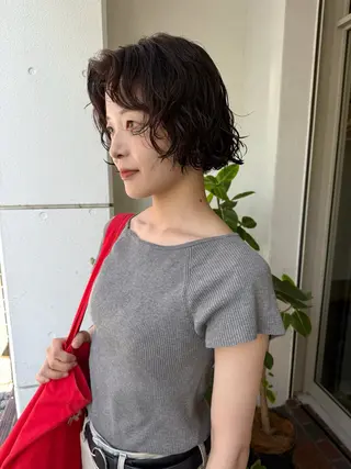 パーマ ショート/パーマ /muku サリのヘアスタイル