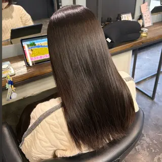 ロング パーマ 韓国カラー/縮毛矯正 /レイヤー🫧ユイカのヘアスタイル