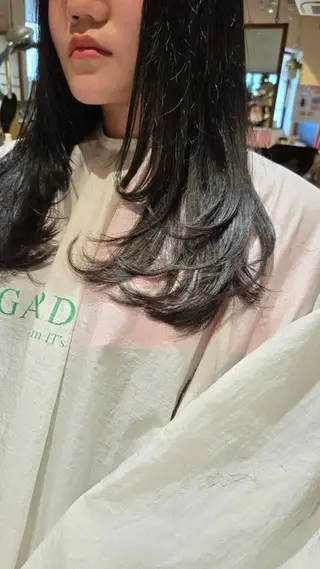 セミロング 韓国好き🇰🇷 美容師MIKUのヘアスタイル