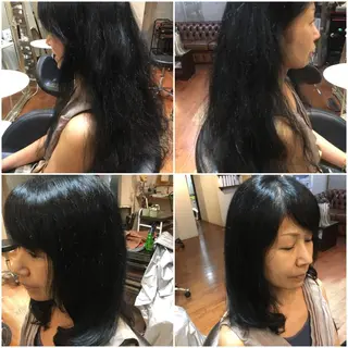 セミロング クラッチムク博多小川 旭のヘアスタイル