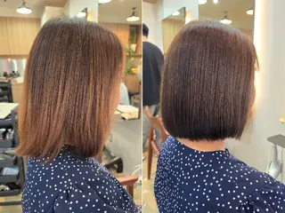 ミディアム カラー 野村 果音(カノン)のヘアスタイル