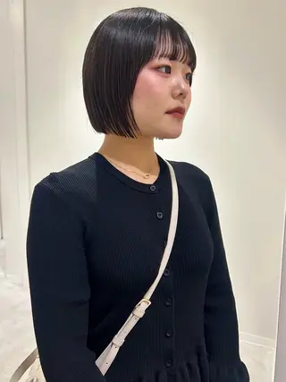 ショート カラー 👔ボブ﹨髪質改善 ストレート🩳ももかのヘアスタイル