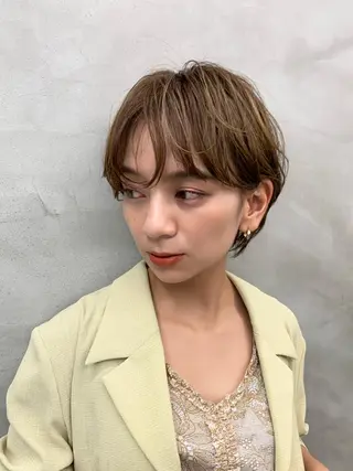 ショート カラー 🌿似合わせ透明感 カラー松本朋幸🌿のヘアスタイル
