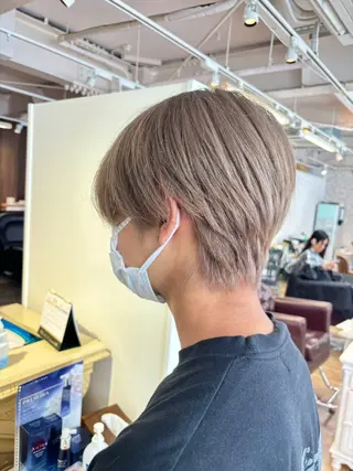 ミディアム メンズ レイヤーカット/ ハイトーン/ミノリのヘアスタイル