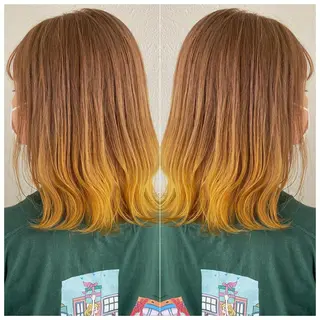 セミロング カラー ヘアアレンジ 竹内啓太 ボブのヘアスタイル