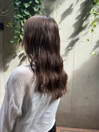 セミロング 大人可愛い♡コテ巻き パーマ🌼杉田 萌恵のヘアスタイル