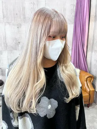 カラー SHURI❤️🔥 中/韓mix ♡のヘアスタイル