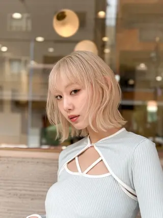 ショート カラー SYUK 【シュク】所属・【高円寺】坂元太一 【レイヤーカット】のヘアスタイル