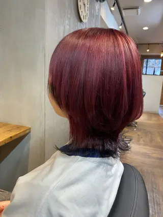 ミディアム カラー しみず ゆきのヘアスタイル