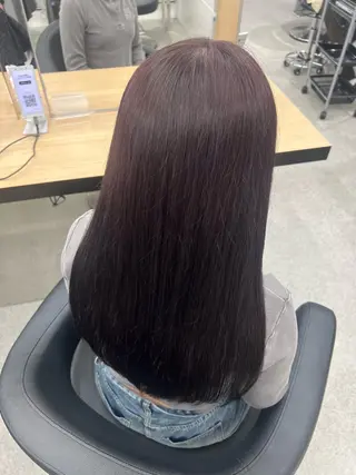 ロング カラー 💗愛され暖色💗 ピンク/レッド💗のヘアスタイル