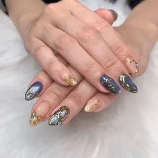 ミディアム Private xinhnailsのネイルデザイン