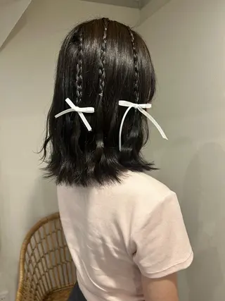 ミディアム カラー ヘアアレンジ 倉田 光希のヘアスタイル