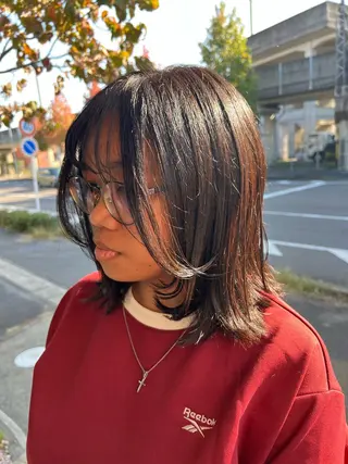 ミディアム cyan Amiのヘアスタイル