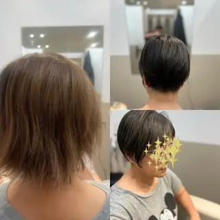 ショート カラー パーマ 神戸三宮美髪矯正 髪質改善特化★神田のヘアスタイル