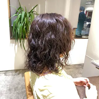ミディアム パーマ 銀座骨格診断似合わせ 美容師中島年紀のヘアスタイル