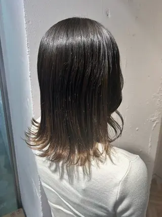 ミディアム ♛︎ きっか ♛︎ ヘアアレンジ🩵のヘアスタイル