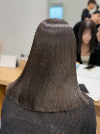 ミディアム カラー 巻ける髪質改善🫧ハ イライト/永田汰伊智のヘアスタイル