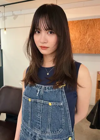 セミロング カラー 暖色/パーマ 🌼クニトウメイのヘアスタイル