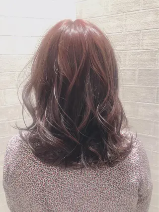 ミディアム カラー ヘアアレンジ 久保田 茜のヘアスタイル