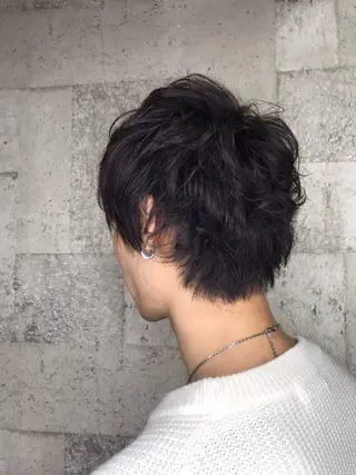 ショート メンズ メッシュ&パーマ特化 🔥山田雄大🔥のヘアスタイル