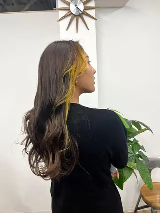 セミロング カラー ヘアアレンジ HIROKO / 透明感暖色カラー🎀のヘアスタイル