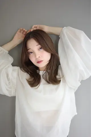 セミロング 韓国ヘア/ 髪質改善特化谷名勇輝のヘアスタイル