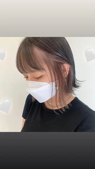 ミディアム カラー エクステ指名数 No.1💖ゆい🌈のヘアスタイル
