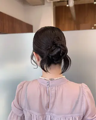 ミディアム カラー ヘアアレンジ 縮毛矯正+モテカラー 🎀✨MIHOのヘアスタイル