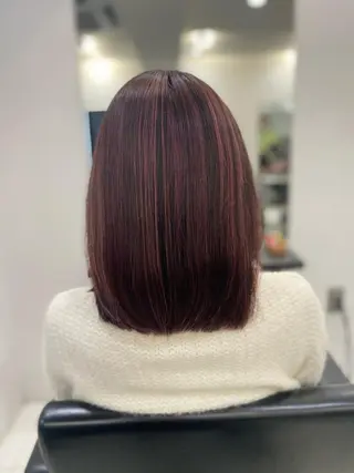 ミディアム カラー opus 店長大和 レイヤー/赤み消しのヘアスタイル