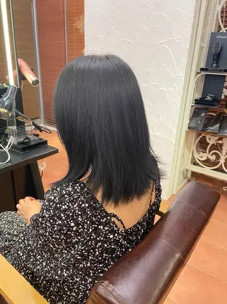 セミロング カラー 艶髪🪄透明感カラー 井戸大喜のヘアスタイル
