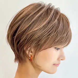 ショート カラー ✨大人ショート特化 /カットモデル/銀座のヘアスタイル