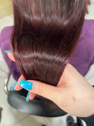 ロング nene 暖色/艶感カラー🍒のヘアスタイル