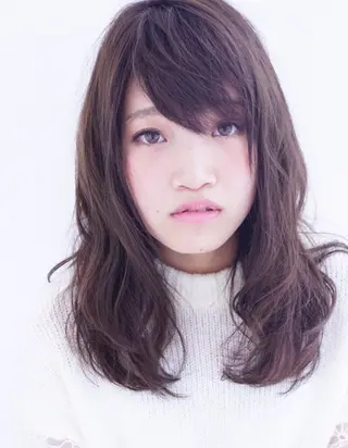 セミロング カラー パーマ ヘアアレンジ 山北 咲子のヘアスタイル