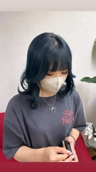 セミロング カラー レイヤー/インナー カラー🦋ルイのヘアスタイル