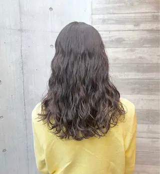 セミロング カラー パーマ 【表参道】Ruri デジタルパーマのヘアスタイル