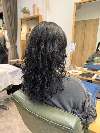 ロング カラー パーマ 縮毛矯正/エクステ /艶カラー/ヘアメのヘアスタイル