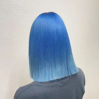ミディアム カラー パーマ ヘアアレンジ メンズ キッズ ネイル マツエク・マツパ 切りっぱなしヘアボブ ミディアムヘアRYOのヘアスタイル