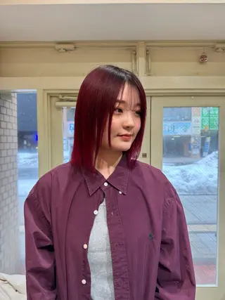 ミディアム カラー 阿部  ことみ /パーマモデルのヘアスタイル