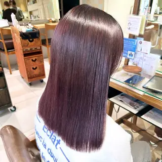 セミロング カラー ヘアアレンジ 吉水 彩乃 /ボブ/艶感カラーのヘアスタイル