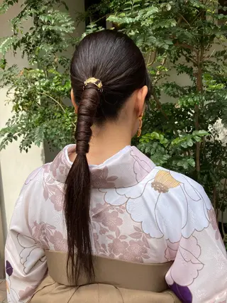 ロング ヘアアレンジ 勝野 麻美のヘアスタイル