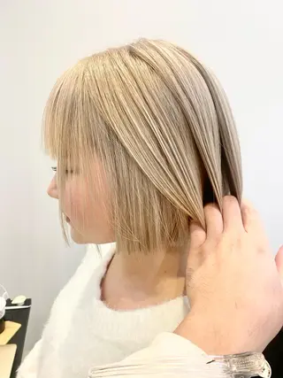 ショート カラー パーマ ヘアアレンジ メンズ キッズ ネイル マツエク・マツパ アイブロウ 韓国風×透明感カラー 髪質改善オタベシンヤのヘアスタイル