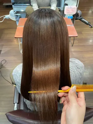 ロング パーマ 💜カラー/縮毛矯正 /NARUKA💜のヘアスタイル